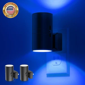 Blue Night Light, LOHAS Bluey Light Plug into Wall, Dusk to Dawn Sensor, 0-100LM - Picture 1 of 7