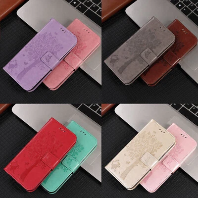 Phone Cover for Motorola Edge 30 E32 Tree Embossing PU Leather Flip Wallet Case - Image 1 of 4