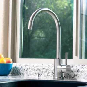 Fregadero de lavabo de cocina moderno de acero cepillado mono bloque mezclador grifo giratorio SUS304 - Imagen 1 de 8