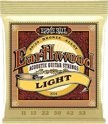 1/2x Ernie Ball Earthwood Light Gauge 80/20 Bronze Acoustic Guitar Strings 2004