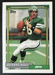 1992 Topps Football High Series BROWNING NAGLE RC #704 Jets - Picture 1 of 2