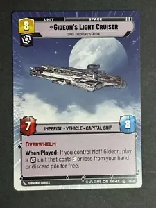 Gideon's Light Cruiser 05/20 Hyperspace Star Wars Unlimited casi nuevo/casi como nuevo - Imagen 1 de 2