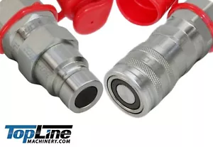 Acopladores rápidos hidráulicos de cara plana Bobcat 773 773 5/8" SAE accesorios de dirección deslizante - Imagen 1 de 8