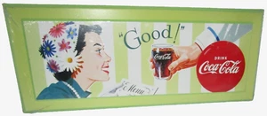 Coca Cola Sign DRINK COCA " GOOD!" 15 1/2" x 6 1/4" - Picture 1 of 2