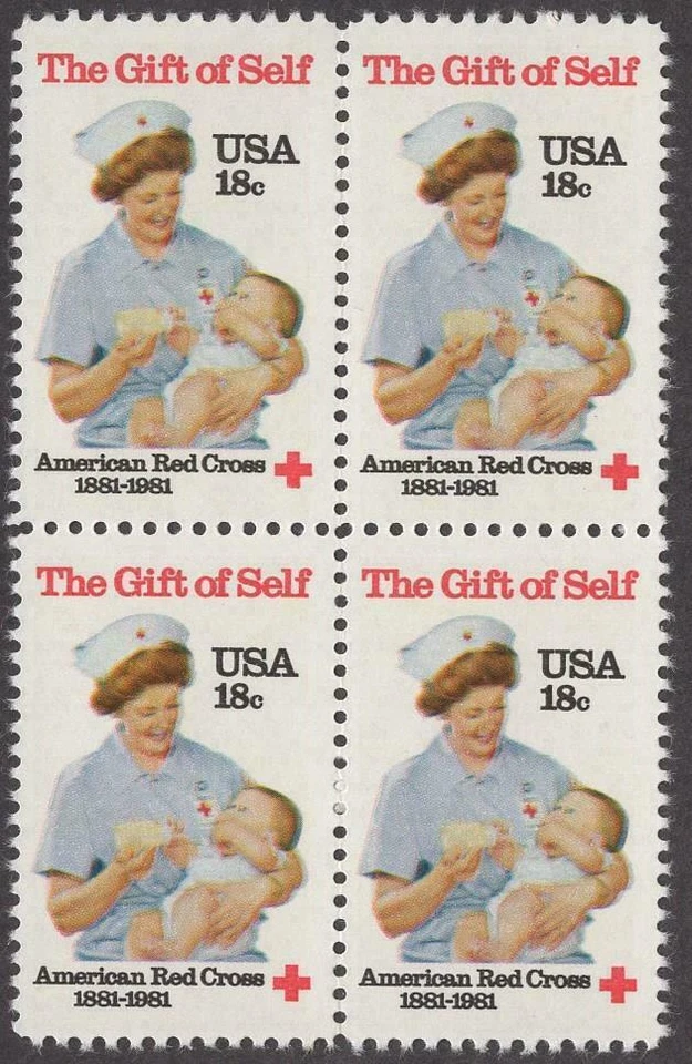 Scott # 1910 - US  Block Of 4 - American Red Cross - MNH -1981 - Image 1 of 1