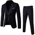 Men?s Suit Slim 3-Piece Suit Blazer Business Wedding Party Jacket Vest Pants