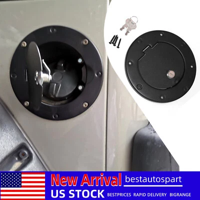 For Jeep Wrangler TJ 1997-2006 1PCS Locking Fuel Filler Door Gas Tank Cover Kit Foto 1 de 4