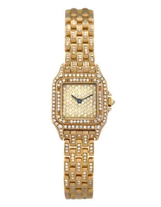 Cartier Panthere 266919 Diamonds 64 Gr Solid 18K Yellow Gold 22MM Ladies' Quartz - Picture 1 of 12