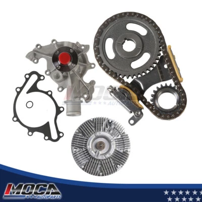 Kit de cadena de distribución de 4,2 L para Ford F-150 Heritage 97-07 con embrague ventilador bomba de agua Foto 1 de 4