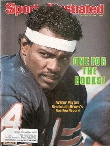 Sports Illustrated de octubre de 1984 - Walter Payton Chicago Bears Salón de la fama Corredor - Imagen 1 de 3