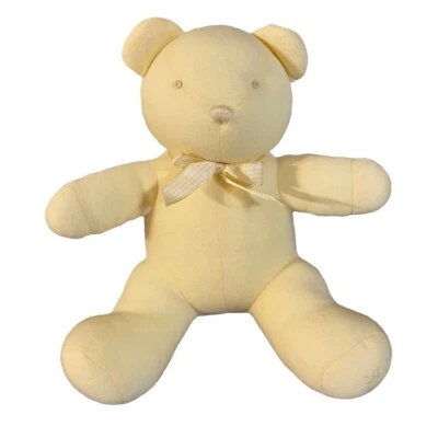 Ralph Lauren Oso Amarillo Sonajero Guinga Cuadros Arco Peluche Bebé Juguete 9" Foto 1 de 4