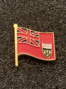 Ontario Flag Coat Of Arms Crest Provincial Canadian Gold Tone Lapel Pin - SPA - Picture 1 of 3
