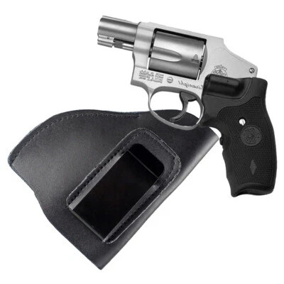 Leather Gun Holster for J Frame Revolver Taurus Ruger S&W Concealed IWB Holster - Image 1 of 4