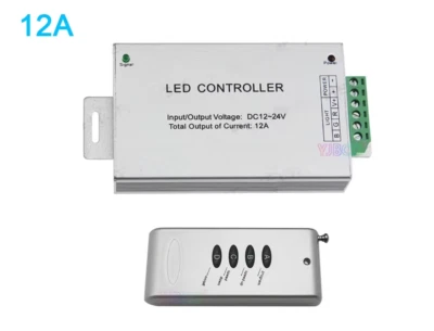 LED controller 4 key 12A aluminum shell RGB controller wireless RF module dimmer - Image 1 of 4