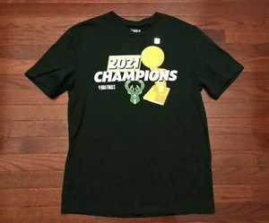 NEW 2021 MILWAUKEE BUCKS NBA CHAMPIONS T SHIRT MENS MEDIUM GREEN BASKETBALL - Bild 1 von 4