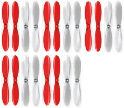 Paquete de 5 hélices de hélice transparente roja Hubsan X4 H107D hélices Foto 1 de 2