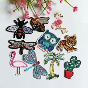 10pcs Mix Patche Embroidered Fabric Stickers Applique Sewing Supplies Garnishing - Picture 1 of 12