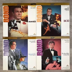 JAMES BOND Laserdisc LD Lot of 4 - Goldfinger - Dr. No - Russia - Spy Who Loved - Foto 1 di 1