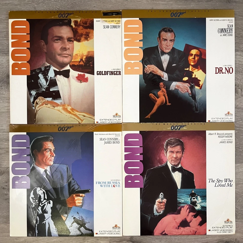 JAMES BOND Laserdisc LD Lot of 4 - Goldfinger - Dr. No - Russia - Spy Who Loved - Image 1 of 1