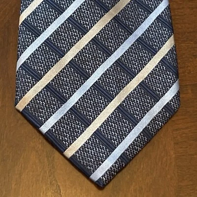 Corbata de cuello Tasso Ella azul hecha a mano 100 % seda para hombre hecha en China Foto 1 de 4