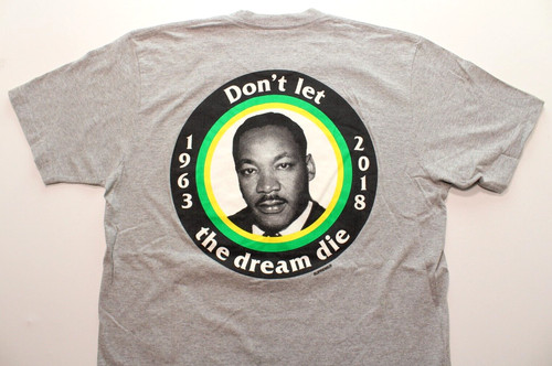 2018 SUPREME x MLK ~DREAM~ TEE M ~GREY~ martin luther king have don't let die jr