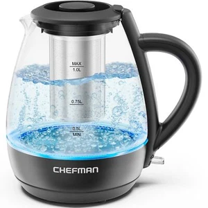 Electric Kettle With Tea Infuser 1l 1500w Removable Lid For Easy Cleaning Boildr - Picture 1 of 10