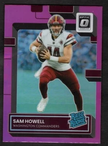 2022 Sam Howell Optic Football Pink Rated Rookie RC Commanders #205 - Picture 1 of 2