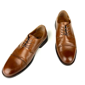 Zapatos de vestir Oxford G H BASS & CO de cuero marrón con puntera talla 8M - Imagen 1 de 10