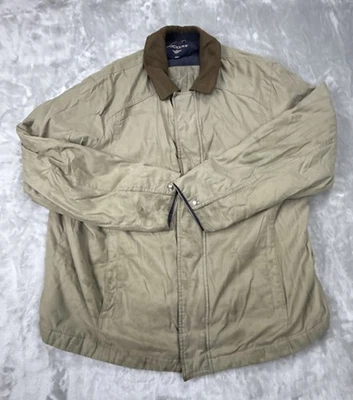 Dockers Men’s Jacket XXL Beige Tan Nylon Blend Zip Coat Casual Outerwear - Image 1 of 4