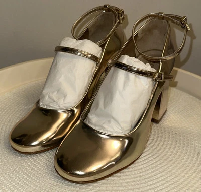 Schutz Gold Dorothy High Heels Mary Jane - Size 6 - Image 1 of 4