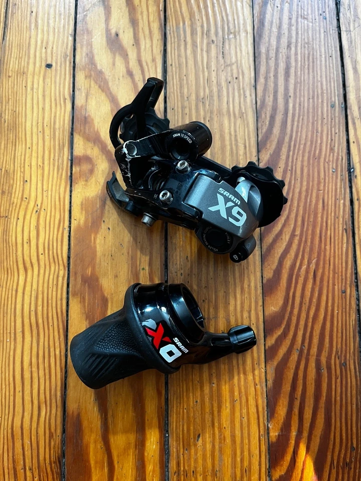 SRAM XO 10 speed grip shifter + SRAM X9 10 speed rear derailleur - Image 1 of 4