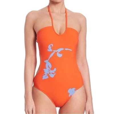 Tory Burch One piece Talisay 泳装罂粟红色露背可转换 尺寸 XS 全新 — 第 1/4 张图片
