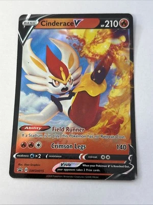 Cinderace V SWSH015 SWSH: Sword & Shield Promo Cards Holo NM - Image 1 of 4