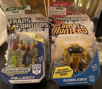 Transformers Beast Hunters Cyberverse Bubblebee And  Fallback Damaged Package - Image 1 of 4