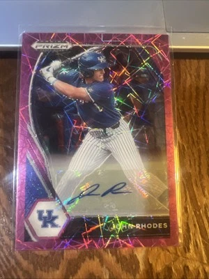 John Rhodes 2021 Panini Prizm Draft Pink Velocity Auto RC #76 Kentucky NM-MT - Image 1 of 4