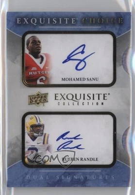 2012 Exquisite Collection Mohamed Sanu Rueben Randle #MSRR Rookie Auto RC - Image 1 of 2