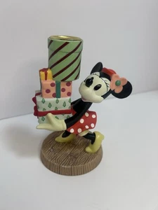 Candelabro vintage de Minnie Mouse con regalos 1995 estatuilla coleccionable de Disney - Imagen 1 de 8