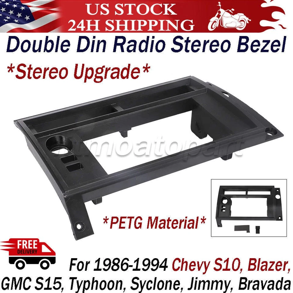 For Chevy S10 Blazer 1986-1994 Radio Stereo Double Din Trim Bezel Panel GMC S15 Foto 1 de 4