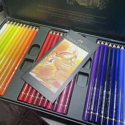 Juego de 60 lápices de colores Faber-Castel Polychromos en lata de metal original Foto 1 de 4