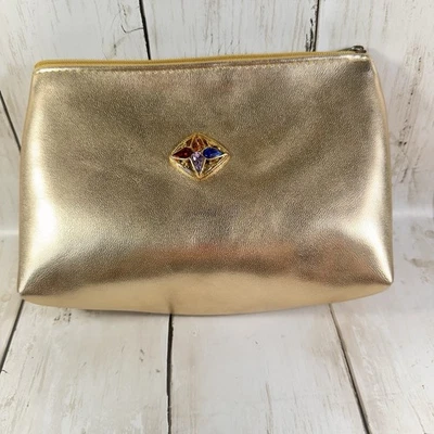 Cityside Hollywood Florida Vintage Zip Clutch Purse Gold - Image 1 of 4