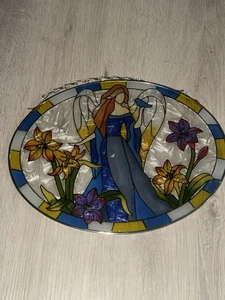 Stained Glass Sun Catcher Angel 9” by 6” - Picture 1 of 2