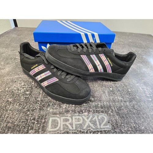Taglia 10M Adidas ALWAYTH x Gazelle Indoor Nero Plaid Nuove OG ALL