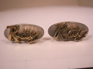 RAY Monogram Name Initial Vintage SWANK Cuff Links - Picture 1 of 7