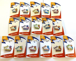 20 YEARS ANNIV SYDNEY 2000 OLYMPIC GAMES OPENING CLOSING CEREMONY DAYS PIN SET - Picture 1 of 2