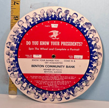 1964 Do You Know Your Presidents? Benton Community Bank Spin Wheel
