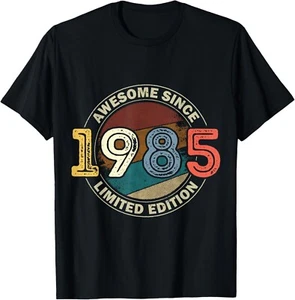 Vintage 40 Birthday Decorations Men 40yr 1985 40th Birthday T-Shirt - Picture 1 of 4