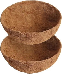 Coco Coconut Liners 12/14/16/20"  Round Fiber Hanging Basket Replacement 2 PCS - Picture 1 of 12