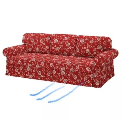 Funda Ikea VRETSTORP para sofá cama VIRESTAD ROJO BLANCO 604.751.61 Foto 1 de 4