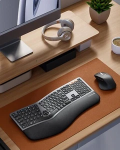 ProtoArc EKM01 Plus Ergonomic Wireless Keyboard Mouse Combo Full Size Bluetooth - Picture 1 of 8