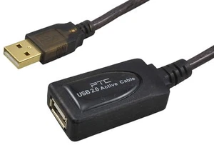 Cable repetidor USB 2.0 activo chapado en oro PTC 16'ft 33' ft 49' ft 64' ft - Imagen 1 de 11